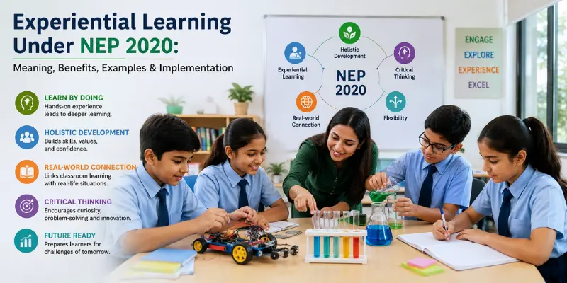 Experiential learning under NEP 2020 through hands-on activities, real-world learning, and student collaboration