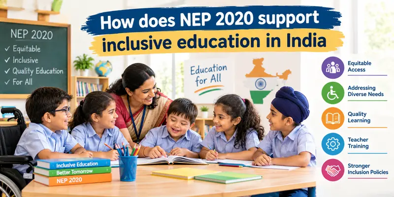 How does NEP 2020 support inclusive education in India through equitable access and support for diverse learners.